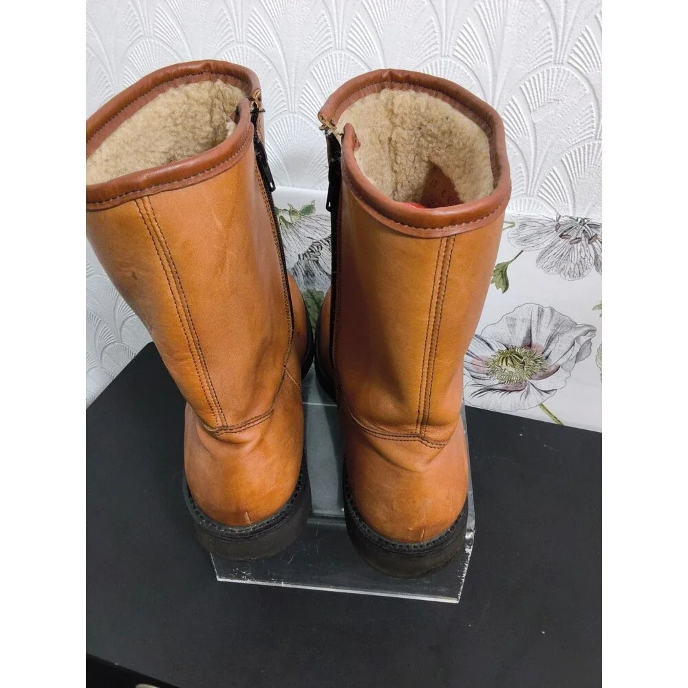 Fin & Feather Insulated Boots Mens 10EEE Brown Leather Zipper Made In USA